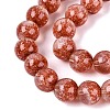 Transparent Half Spray Painted Glass Beads Strands LS-GLAA-Q110-02A-07-3