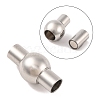 Tarnish Resistant 304 Stainless Steel Magnetic Clasps with Glue-in Ends STAS-E049-19-1