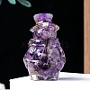 Natural Amethyst Resin Cover Sculpture Display Decorations PW-WGE8590-07-1