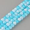 Synthetic Crackle Quartz Beads Strands GLAA-S135-6mm-08-1