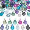 88Pcs 11 Colors Spray Printed 430 Stainless Steel Pendants STAS-PH0007-16-1