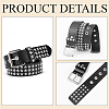 Platinum Star Rivet PU Leather Chain Belts for Jeans AJEW-WH20096-87B-7