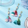 3Pcs Polycotton Tassel Pendant Decorations HJEW-JM02928-2