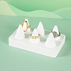 Rectangle Resin Ring Display Stands with 6 Cones Holder ODIS-A012-02-1