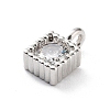 Rack Plating Brass Micro Pave Cubic Zirconia Pendants KK-P247-11P-2