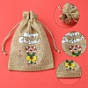 12Pcs 12 Styles Christmas Printed Burlap Packing Pouches Drawstring Bags ABAG-FS0001-03A-3