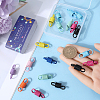 20Pcs Baking Paint Alloy Spring Connector Charms FIND-SC0008-33-3