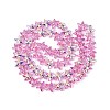 Electroplate Transparent Glass Beads Strands EGLA-Q136-01A-13-2