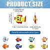 8Pcs 8 Colors Handmade Lampwork Pendants LAMP-YW0004-33-3