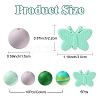 Round & Butterfly Silicone Focal Beads SIL-YW0001-35-2