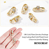 BENECREAT Brass Micro Pave Clear Cubic Zirconia Screw Carabiner Lock Charms KK-BC0004-62-3