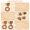 Unicraftale 16 Pairs 4 Style Triangle & Kite & Trapezoid Walnut Wood Stud Earring Findings WOOD-UN0001-07-5