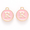 Golden Plated Alloy Enamel Charms LS-ENAM-S118-07R-1