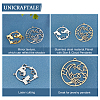 Unicraftale 8Pcs 4 Style Ion Plating(IP) 201 Stainless Steel Pendants STAS-UN0033-32-4