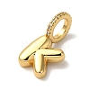 Brass Micro Pave Cubic Zirconia Pendants KK-K345-13K-G-2