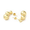 Rack Plating Brass Round Ball Dangle Stud Earrings EJEW-Q786-05G-2