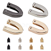 CHGCRAFT 4 Sets 4 Colors Zinc Alloy Zipper End Tail FIND-CA0001-82-1