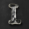 Transparent Resin Alphabet Pendants RESI-C028-02I-3