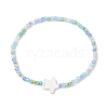 Faceted Glass Stretch Bracelets for Women BJEW-JB11481-3