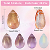 150Pcs 5 Colors Transparent Spray Painted Glass Charms GLAA-SC0001-93-2