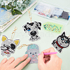 SUNNYCLUE 1 Set DIY Dog Keychain 5D Diamond Painting Kit DIY-SC0020-04-5