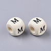 Printed Natural Wood Beads WOOD-T026-001M-2