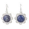 Alloy & Iron Flower Dangle Earrings EJEW-JE06271-3