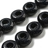 Synthetic Blue Goldstone Beads Strands G-P536-A18-01-1