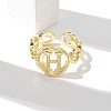 Brass Open Cuff Rings for Women RJEW-K289-01G-H-2