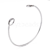 Adjustable 304 Stainless Steel Cuff Bangle Making STAS-F274-09P-3