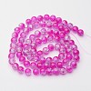 1 Strand Transparent Crackle Glass Round Beads Strands X-CCG-Q002-10mm-09-2