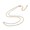 Brass Cable Chain Necklaces X-NJEW-K123-05G-2