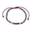 6Pcs 6 Styles Natural Gemstone Braided Bead Bracelets BJEW-JB11241-4