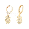 Clear Cubic Zirconia Girl Dangle Leverback Earrings EJEW-N012-61-2