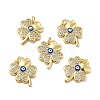 Brass Micro Pave Cubic Zirconia Pendants KK-E068-VB135-1-2