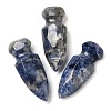 Natural Sodalite Craved Sword Model Ornament DJEW-C019-02H-1