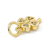 Brass Micro Pave Cubic Zirconia Charms ZIRC-F132-35G-3