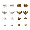 80Pcs 8 Style Tibetan Style Alloy Pendants PALLOY-TA0002-40-10