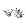 Alloy Rhinestone Crown Beads FIND-NH0001-19P-2