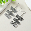 Chic Word HAPPY NEW YEAR Acrylic Dangle Earrings GJ7025-1-2