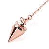 Brass Dowsing Pendulum Big Pointed Cone Pendants KK-H491-05-3