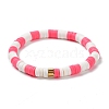 Handmade Polymer Clay Heishi Beads Stretch Bracelets Sets BJEW-JB05902-06-2