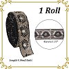 10 Yards Organza Embroidery Flower Ribbons with Paillettes SRIB-WH0011-202A-2