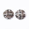 Cloth Fabric Covered Cabochons WOVE-N005-04-2