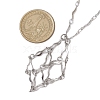 304 Stainless Steel Wavy Bar Link Chain Macrame Pouch Necklace Making NJEW-JN05065-02-2