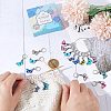 SUNNYCLUE 20Pcs 10 Colors Alloy Enamel Butterfly Charms Locking Stitch Markers HJEW-SC0001-28-3