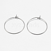 316 Surgical Stainless Steel Hoop Earrings Findings STAS-I097-050C-2