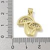 Brass Micro Pave Cubic Zirconia Pendants KK-M300-27G-02-3