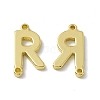 Rack Plating Brass Letter Connector Charms KK-C007-38G-R-2