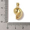 Rack Plating Brass Micro Pave Cubic Zirconia Pendants KK-U027-09-02G-3